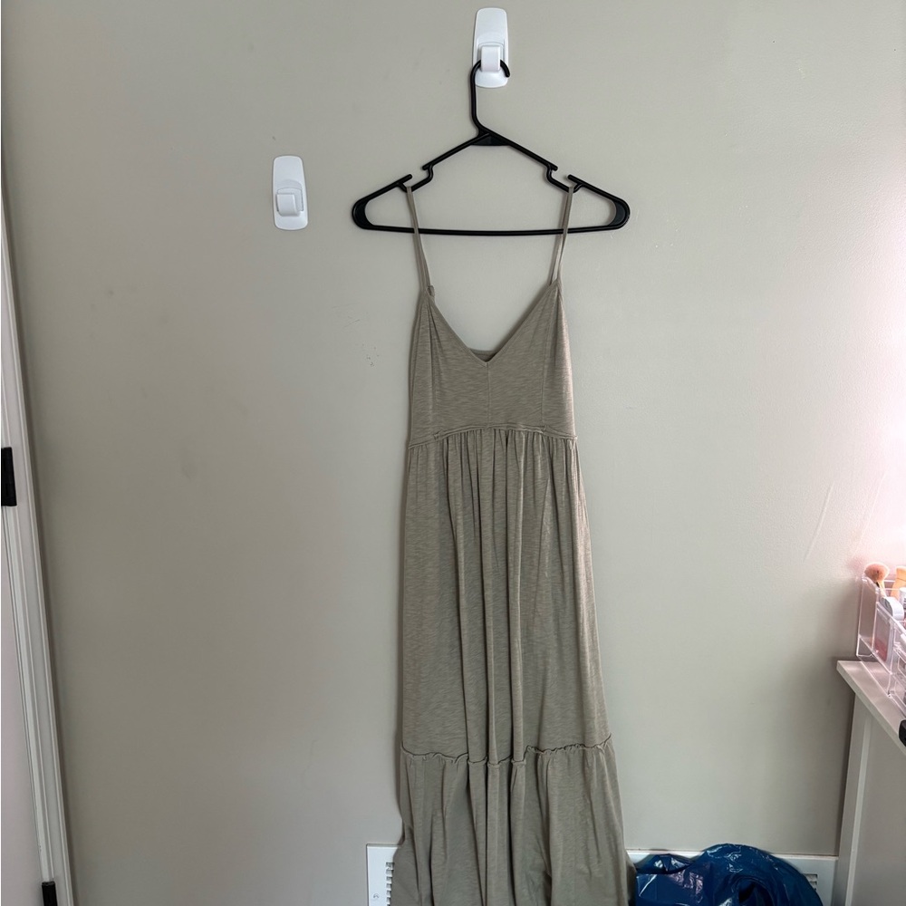 American Eagle Outfitters Tan Maxi Dress